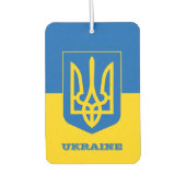 ウクライナ国旗の車のフレッシュナー，ウクライナ カーエアーフレッシュナー (正面)