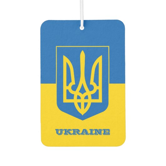 ウクライナ国旗の車のフレッシュナー,ウクライナ カーエアーフレッシュナー (正面)