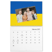 ウクライナ国旗の追加フォトукраїнський календар 2025 カレンダー (2月 2027)
