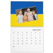ウクライナ国旗の追加フォトукраїнський календар 2025 カレンダー (2月 2027)