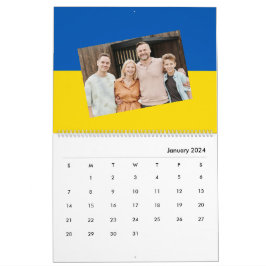 ウクライナ国旗の追加フォトукраїнський календар 2025 カレンダー