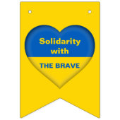 ウクライナ国旗の連帯ハート バンティングフラッグ (第2の旗)