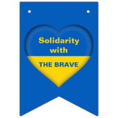 ウクライナ国旗の連帯ハート バンティングフラッグ (第1の旗)