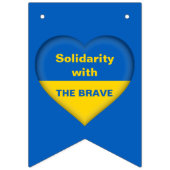 ウクライナ国旗の連帯ハート バンティングフラッグ (第3の旗)