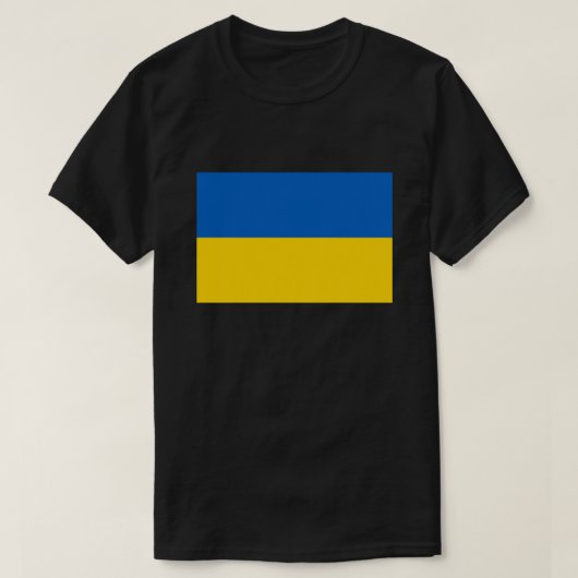 ウクライナ国旗の連帯 Tシャツ (デザイン正面)