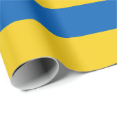 ウクライナ国旗の青い黄ストライプ色 ラッピングペーパー (ロールコーナー)