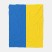 ウクライナ国旗の青い黄色い金ゴールド愛国的ウクライナ  フリースブランケット (正面)