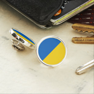 ウクライナ国旗の青い黄色のウクライナの愛国者 ラペルピン
