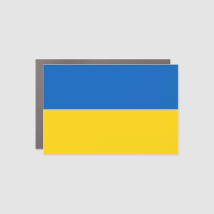 ウクライナ国旗の青い黄色のウクライナ支援  カーマグネット