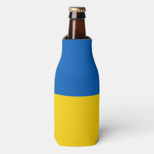 ウクライナ国旗の青い黄色のウクライナ語のサポート ボトルクーラー