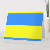 ウクライナ国旗の青い黄色のサンダー_コーブ カード (裏面)