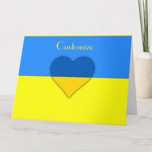 ウクライナ国旗の青い黄色のサンダー_コーブ カード (正面)