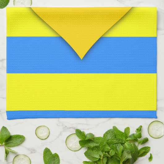 ウクライナ国旗の青い黄色のサンダー_コーブ キッチンタオル (折り畳み)