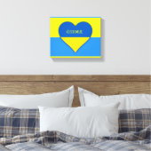 ウクライナ国旗の青い黄色のサンダー_コーブ キャンバスプリント (インサイチュ (寝室))