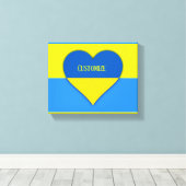 ウクライナ国旗の青い黄色のサンダー_コーブ キャンバスプリント (インサイチュ (ウッドフロア))