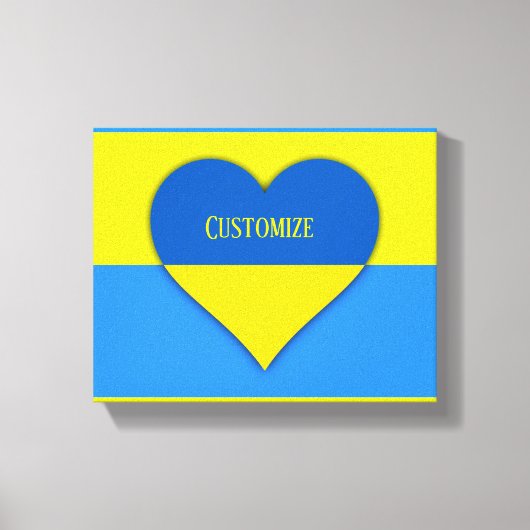ウクライナ国旗の青い黄色のサンダー_コーブ キャンバスプリント (正面)