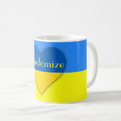 ウクライナ国旗の青い黄色のサンダー_コーブ コーヒーマグカップ (正面右)