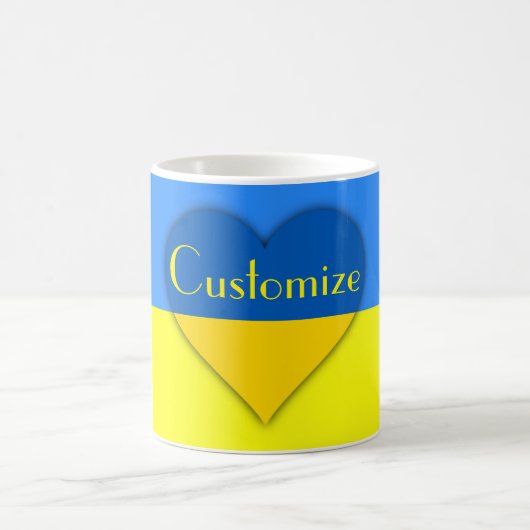 ウクライナ国旗の青い黄色のサンダー_コーブ コーヒーマグカップ (中央)