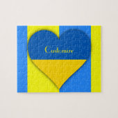 ウクライナ国旗の青い黄色のサンダー_コーブ ジグソーパズル (横)