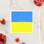 ウクライナ国旗の青い黄色のサンダー_コーブ スタンダードカクテルナプキン (インサイチュ)