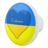 ウクライナ国旗の青い黄色のサンダー_コーブ セラミックノブ (右)