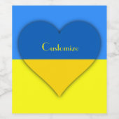 ウクライナ国旗の青い黄色のサンダー_コーブ ワインラベル (シングルラベル)