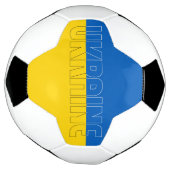 ウクライナ国旗の青い黄色の2色の愛国心 サッカーボール (回転)