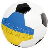 ウクライナ国旗の青い黄色の2色の愛国心 サッカーボール (3/4)