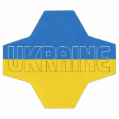 ウクライナ国旗の青い黄色の2色の愛国心 サッカーボール (フラット)