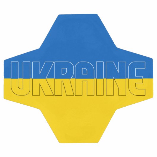 ウクライナ国旗の青い黄色の2色の愛国心 サッカーボール (フラット)