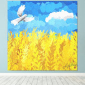 ウクライナ国旗の風景 キャンバスプリント (インサイチュ (ウッドフロア))