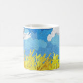 ウクライナ国旗の風景 コーヒーマグカップ (中央)