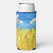 ウクライナ国旗の風景 スリム缶クーラー (Seltzer裏面)