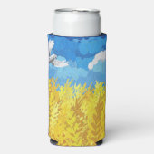 ウクライナ国旗の風景 スリム缶クーラー (Seltzer正面)