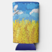 ウクライナ国旗の風景 スリム缶クーラー (裏面)