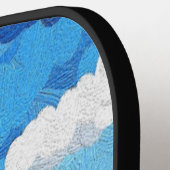 ウクライナ国旗の風景 ピックルボールラケット (左詳細)