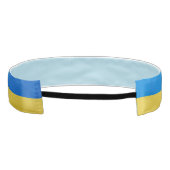 ウクライナ国旗の黄色い青い幾何学的パターンメッシュ アスレチックヘッドバンド (裏面)