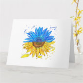 ウクライナ国旗ひまわりヴィンテージシャツウクライナサップ カード (黄色い花)