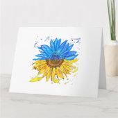 ウクライナ国旗ひまわりヴィンテージシャツウクライナサップ カード (正面)