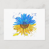 ウクライナ国旗ひまわりヴィンテージシャツウクライナサップ シーズンポストカード (正面)