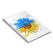 ウクライナ国旗ひまわりヴィンテージシャツウクライナサップ ノートブック (右側)