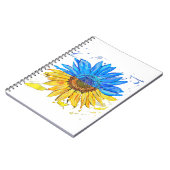 ウクライナ国旗ひまわりヴィンテージシャツウクライナサップ ノートブック (左側)