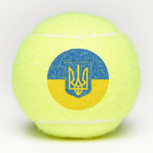 ウクライナ国旗を持つペンテニスボール テニスボール (正面)