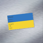 ウクライナ国旗を持つ名刺マグネット マグネット名刺 (インサイチュ)