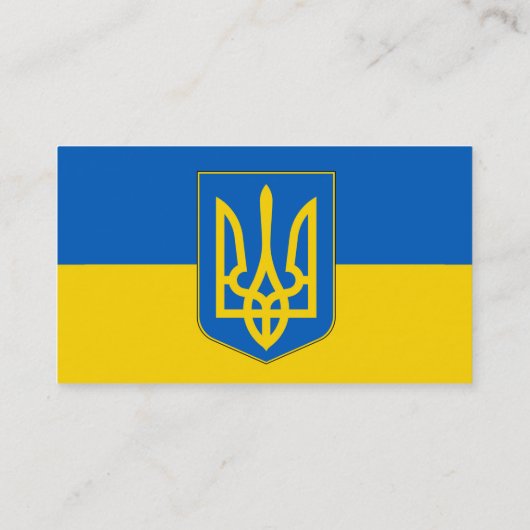 ウクライナ国旗を持つ名刺 名刺 (裏面)