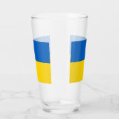 ウクライナ国旗を持つ愛国的なガラス杯 タンブラーグラス (右)
