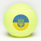 ウクライナ国旗を持つ愛国的なテニスボール テニスボール (裏面)
