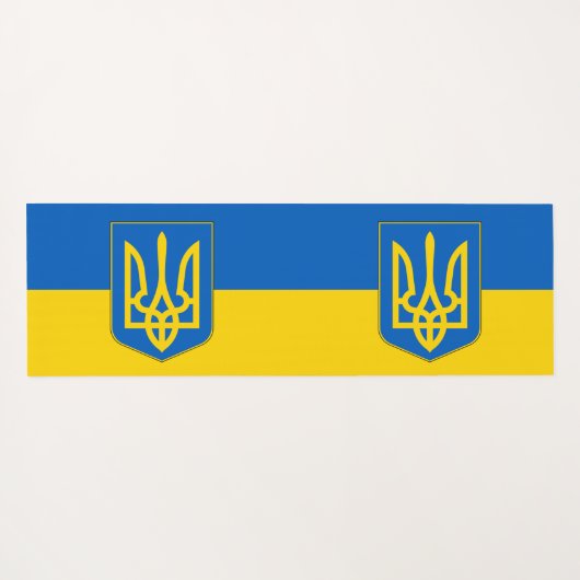 ウクライナ国旗を持つ愛国的なヨガマット ヨガマット (裏面(横))