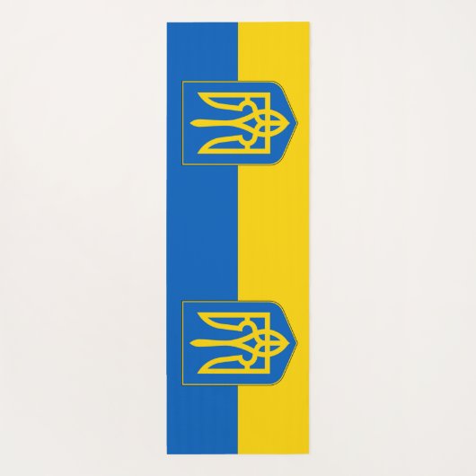 ウクライナ国旗を持つ愛国的なヨガマット ヨガマット (裏面)