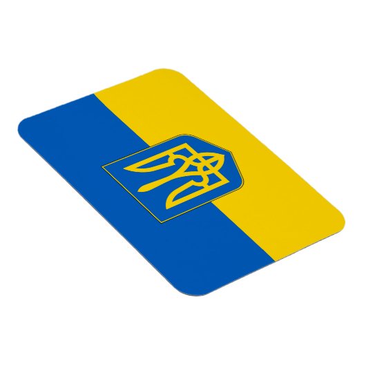 ウクライナ国旗を持つ愛国的な柔軟な磁石 マグネット (右側)